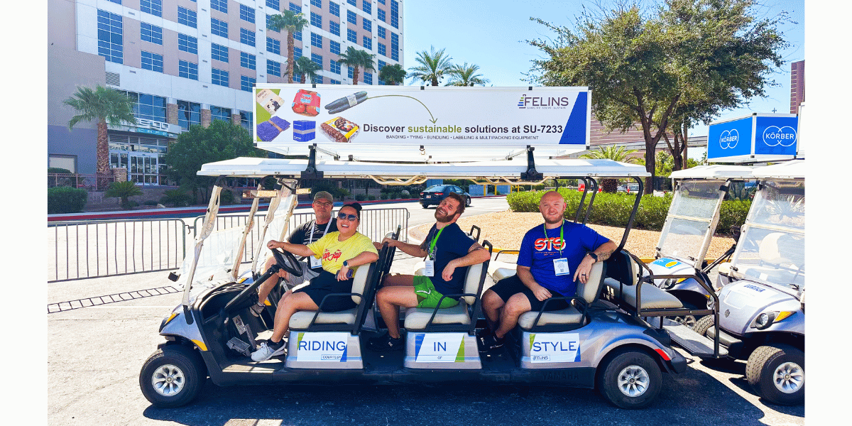 PACK Expo Las Vegas Transportation - Felins Golf Cart