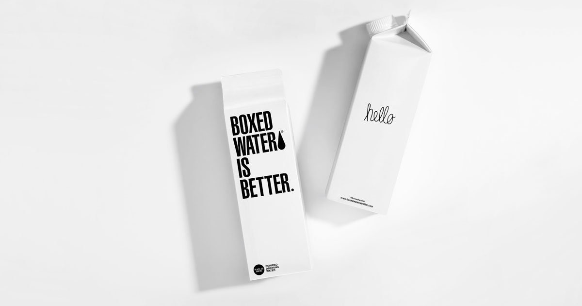 Boxed Water Minimal Design