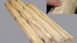 Wood Strips, Stretch Film Banding, unitizing, multipacking, bundling