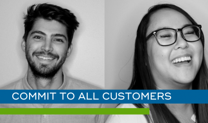commit to all customers, two employees