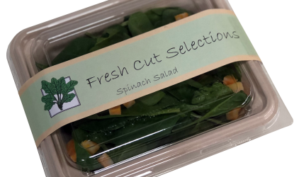 labeled salad