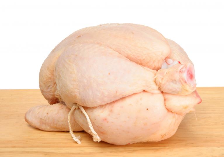 small trussed chicken