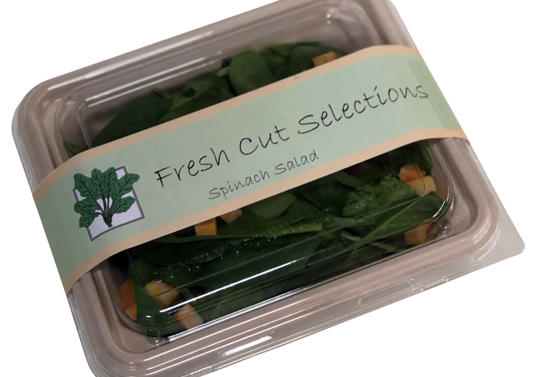 labeled salad