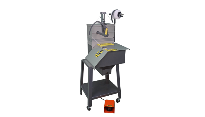 tying machine for coils, tubes, wires