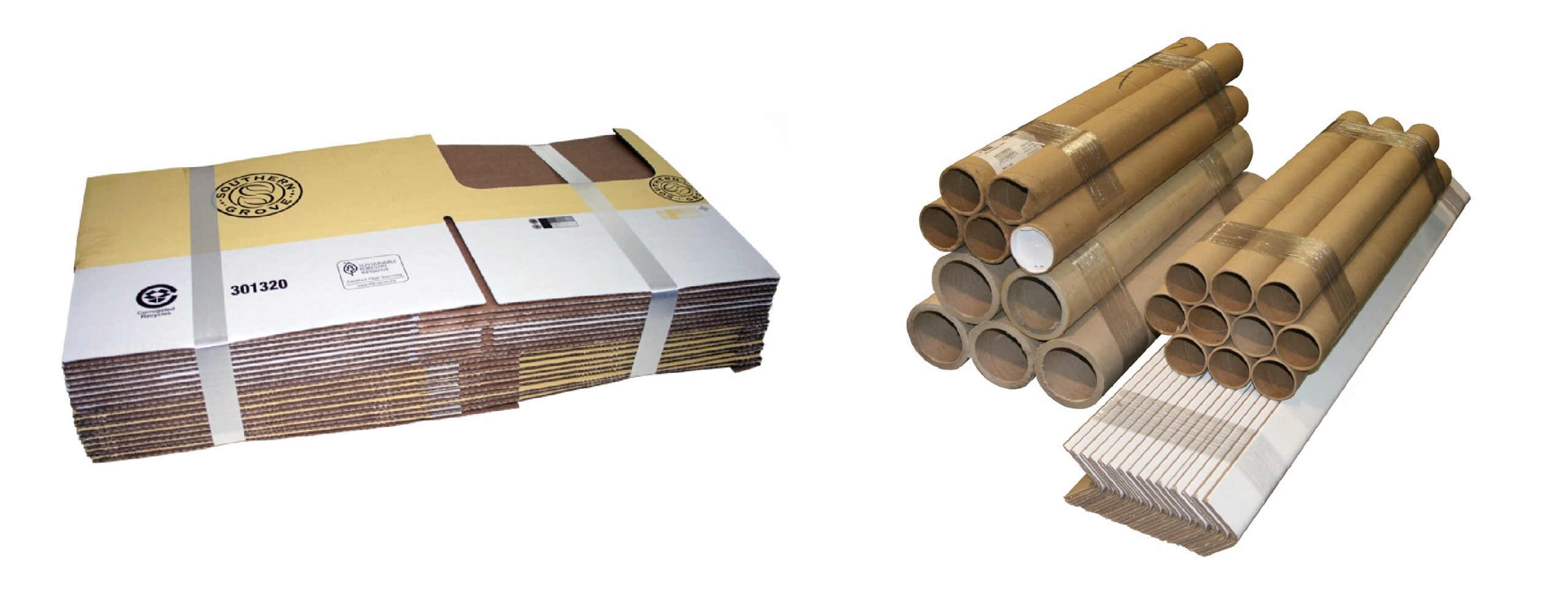 banded, bundled corrugated products