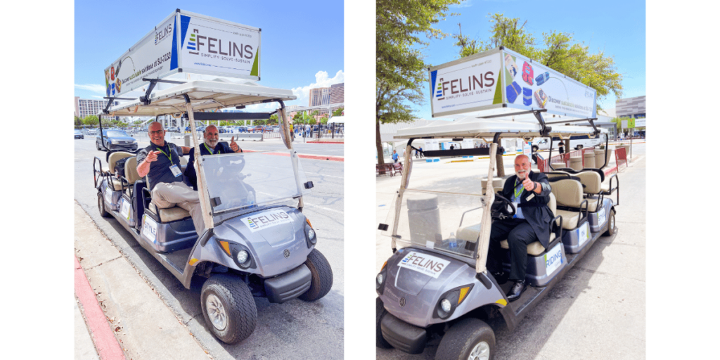 LVCC Transportation at PACK Expo - The Felins Golf Cart