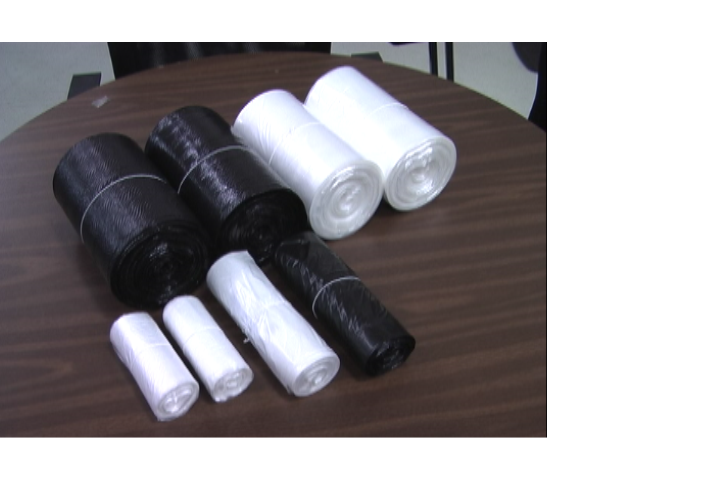 Plastic Bag Rolls, Tying, unitizing, securing