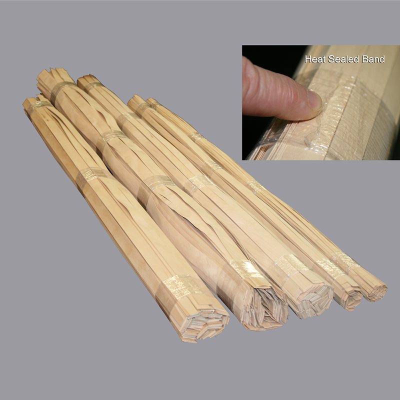 Wood Strips, Stretch Film Banding, unitizing, multipacking, bundling